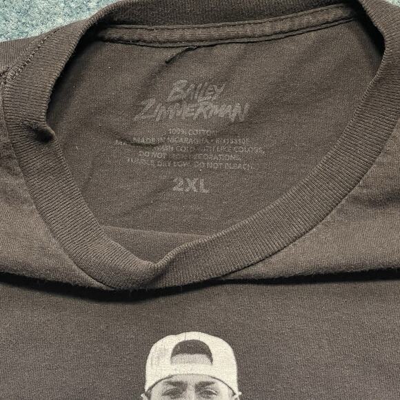Bailey Zimmerman T-Shirt Men’s 2XL Black Short Sleeve 24 Tour Graphic Print Tee - Picture 7 of 8
